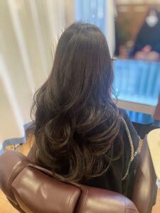 尾道市の理容室アイムの巻いてもかわいいロングレイヤー